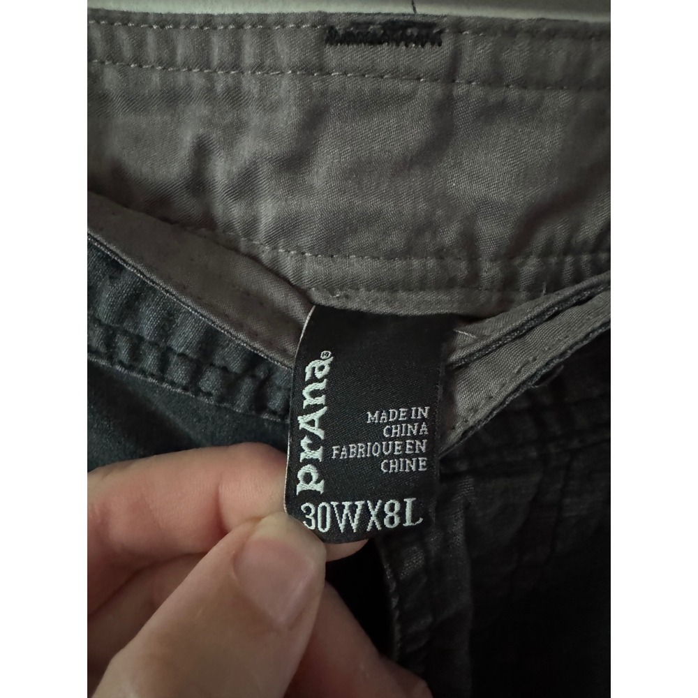 Prana Men's Charcoal Gray Cargo Shorts Size 30x8 Breathable Fabric‎ - Picture 4 of 7